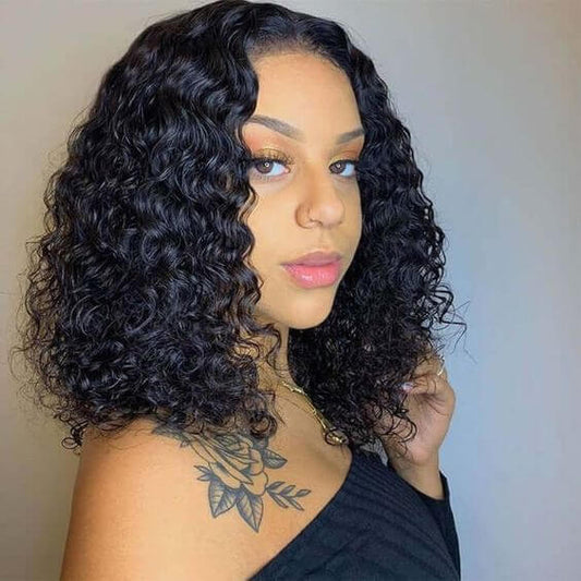 HD - Human Hair 4x4 Lace Closure Deep Wave Wig